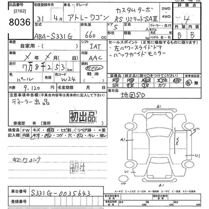 Аукционный лист