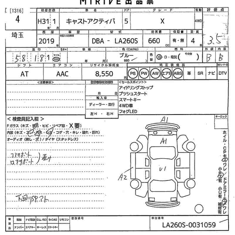 Аукционный лист