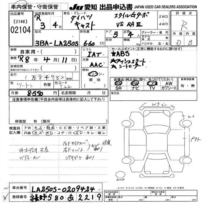 Аукционный лист