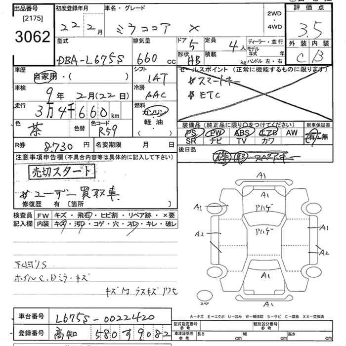 Аукционный лист