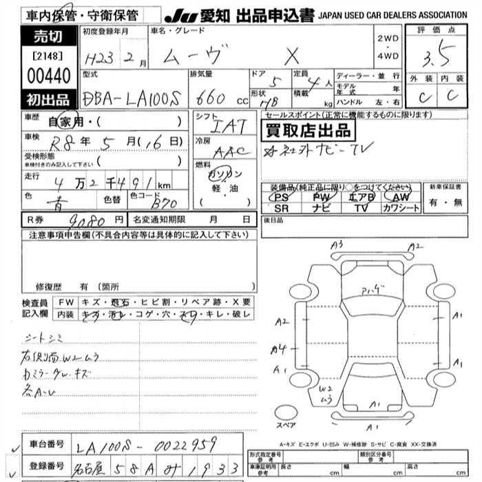 Аукционный лист