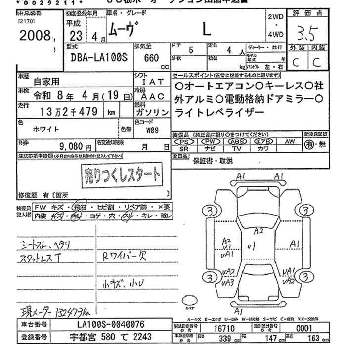 Аукционный лист