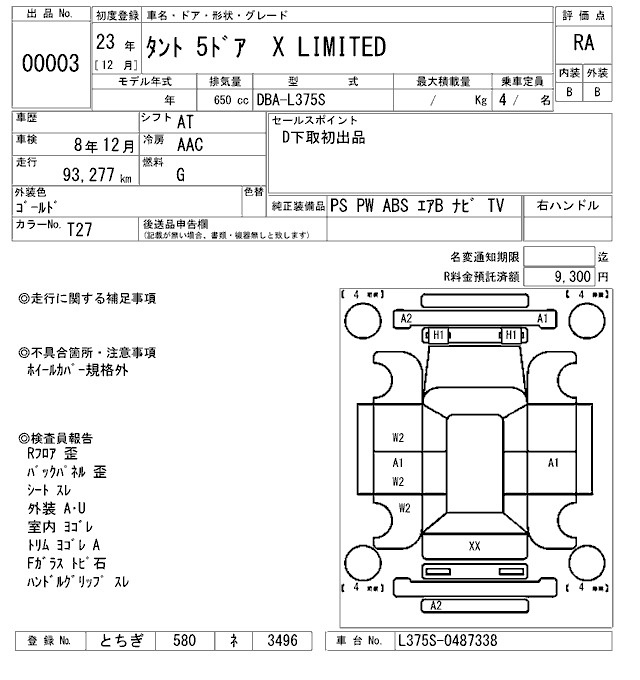 Аукционный лист