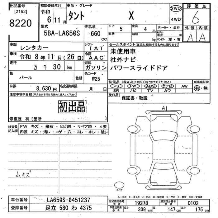 Аукционный лист