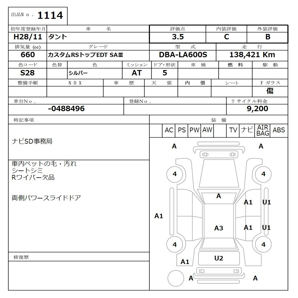 Аукционный лист