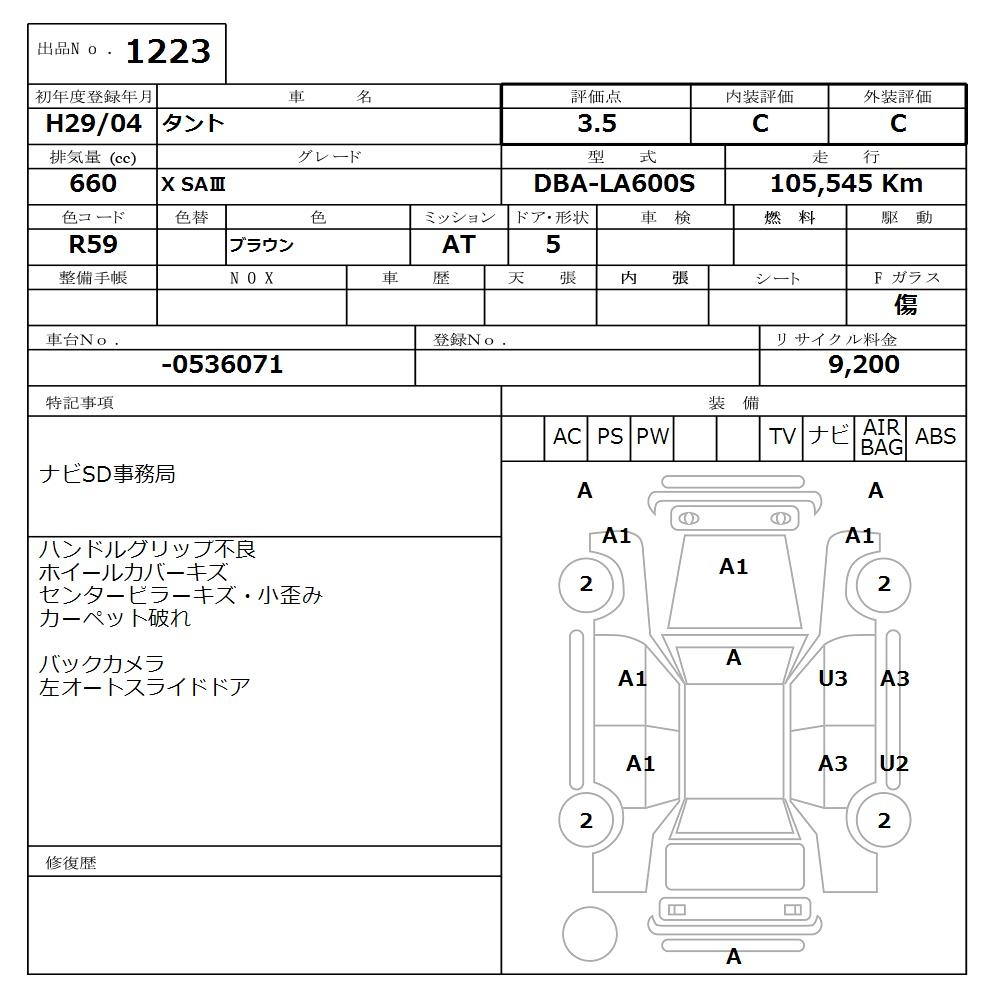 Аукционный лист