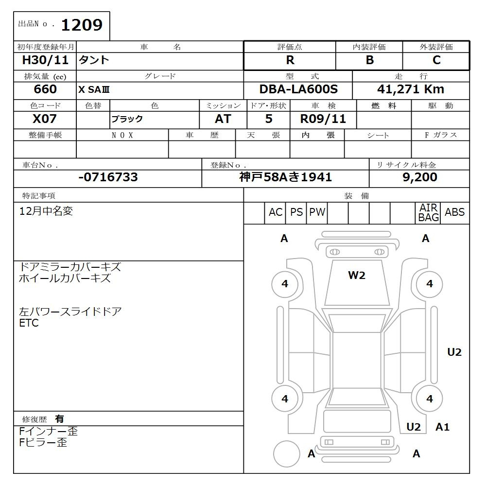 Аукционный лист
