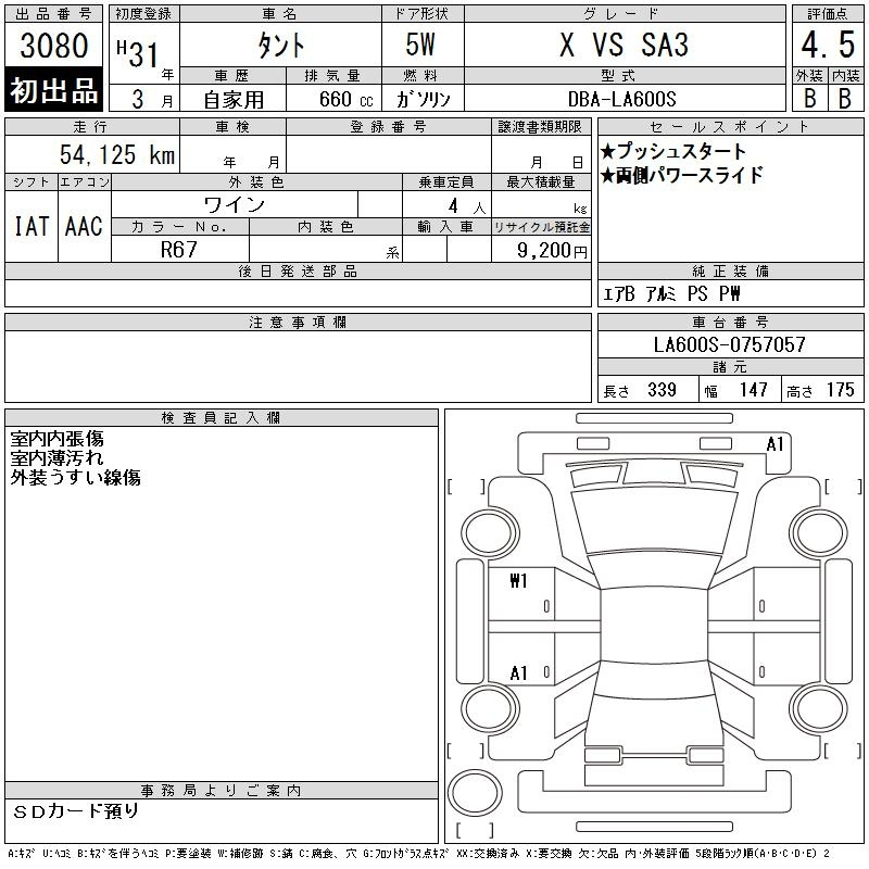 Аукционный лист