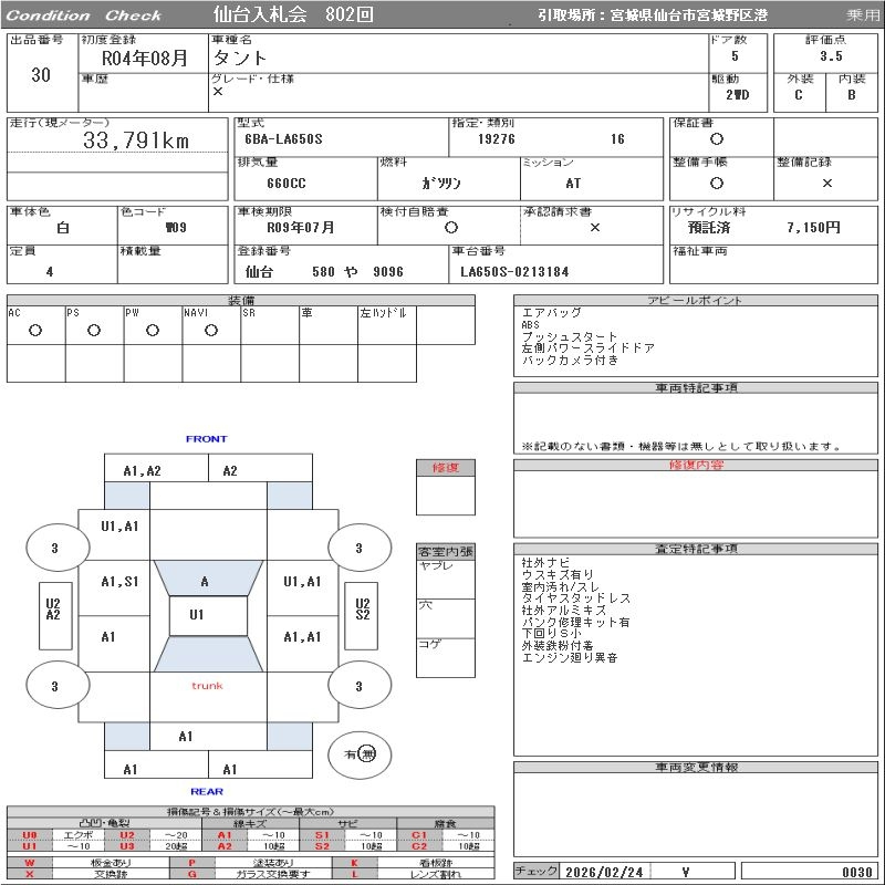 Аукционный лист