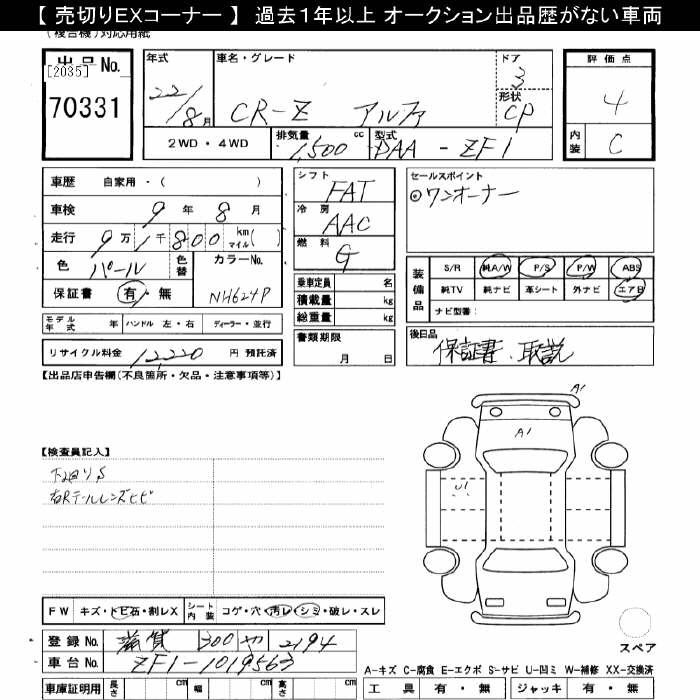 Аукционный лист