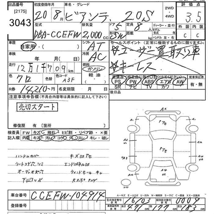 Аукционный лист