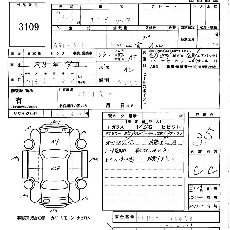 Аукционный лист