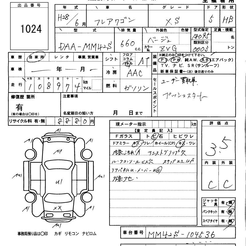 Аукционный лист
