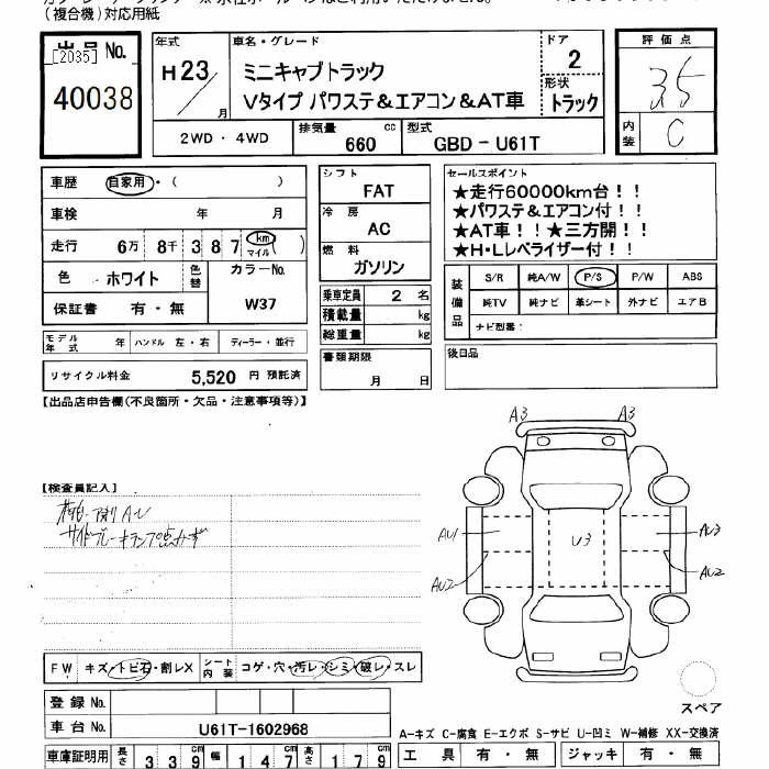 Аукционный лист