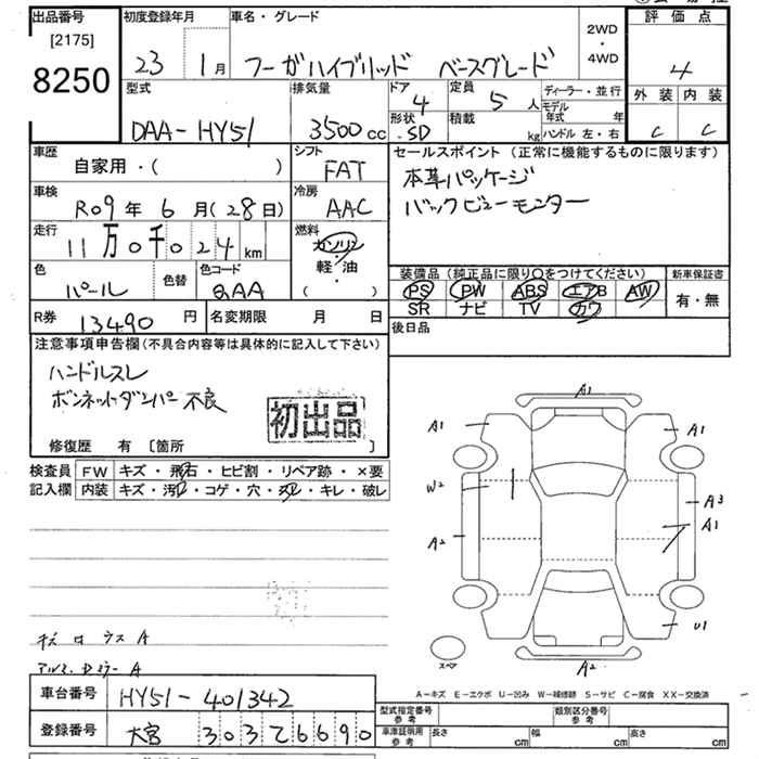 Аукционный лист