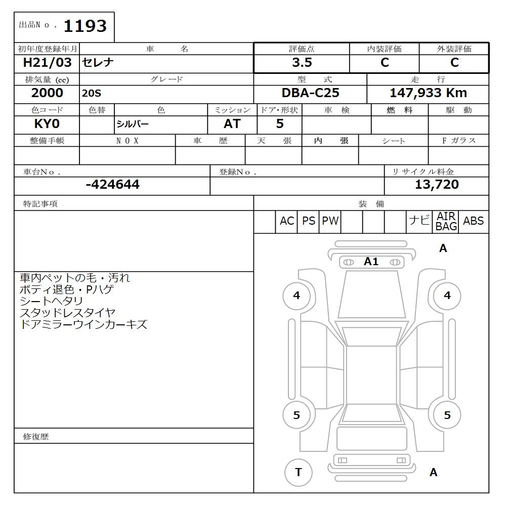 Аукционный лист