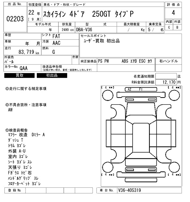 Аукционный лист