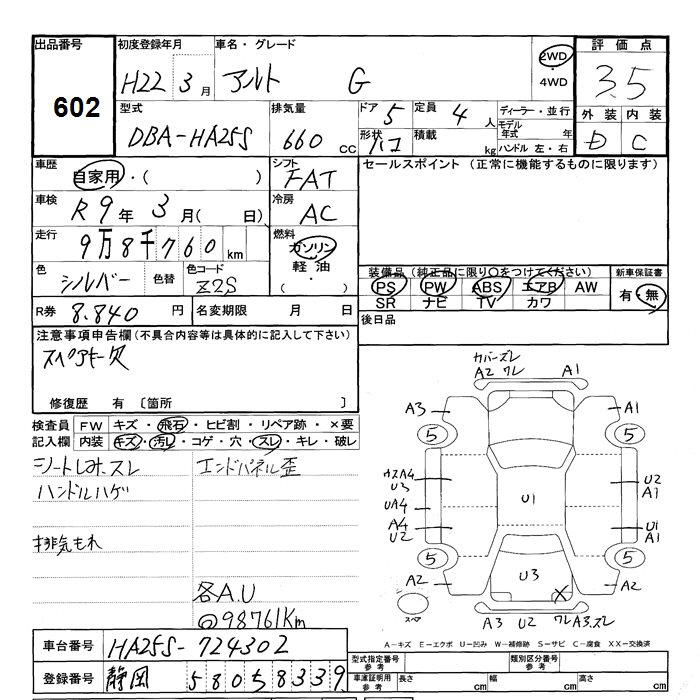 Аукционный лист