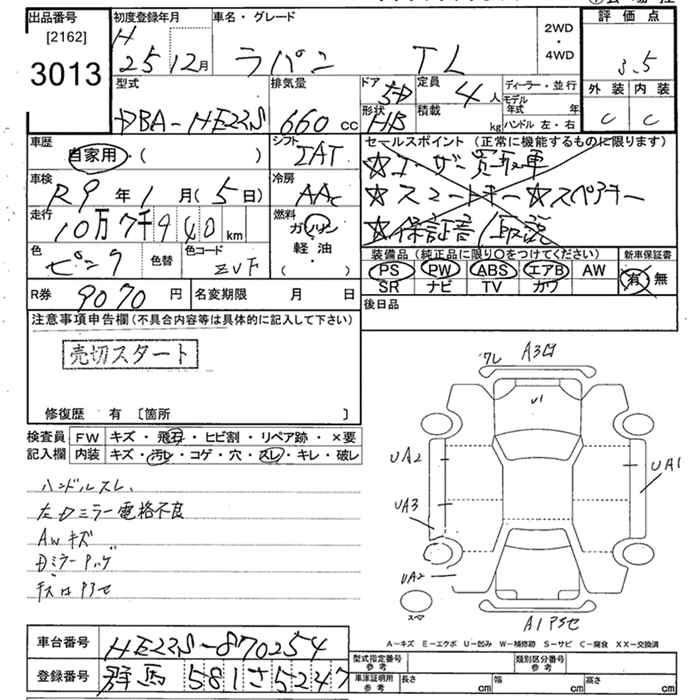 Аукционный лист