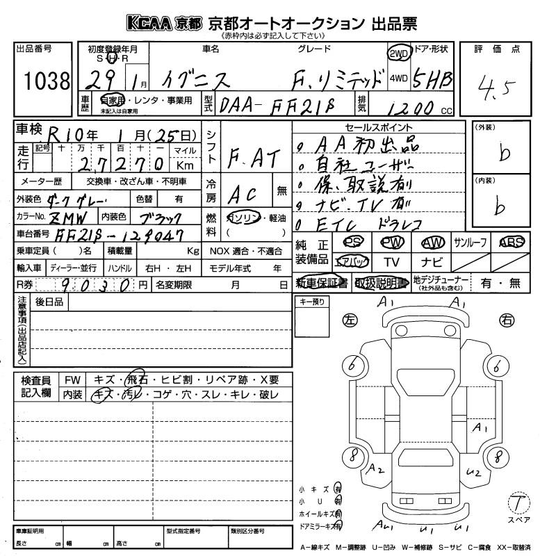 Аукционный лист