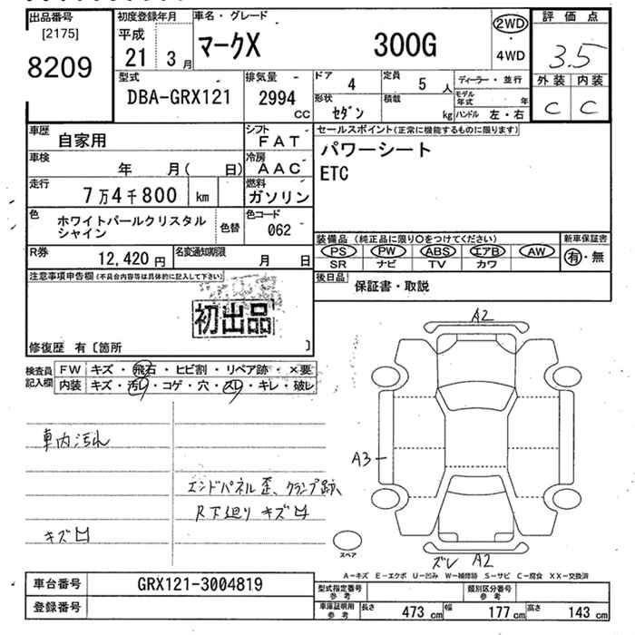 Аукционный лист