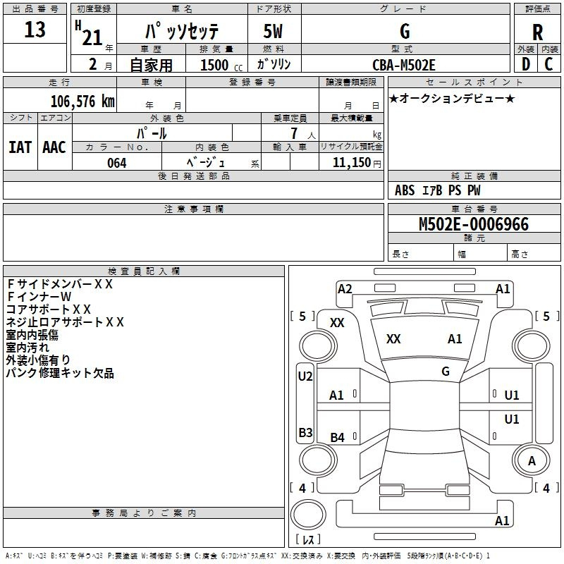 Аукционный лист