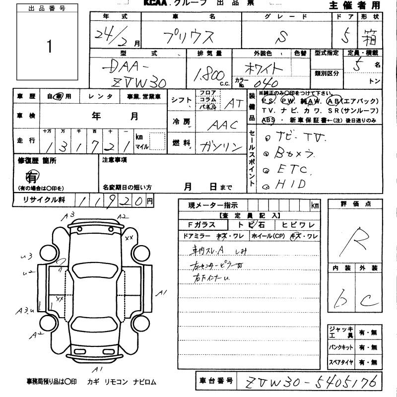 Аукционный лист